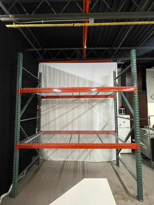 96"H x 126"W x 24"D Warehouse Industrial Teardrop Pallet Rack Complete System - USED