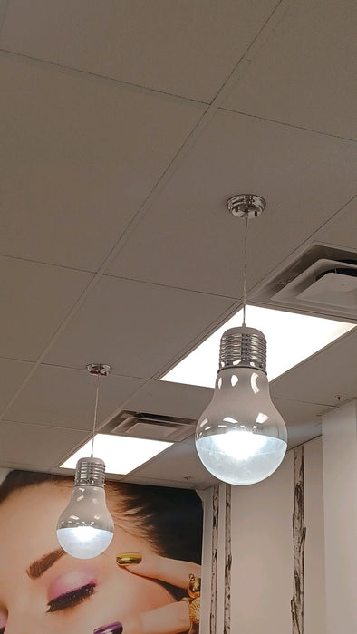 Gilese Cieling Lamp Pendant Bulb Chrome 22" Light Ornament Fixture