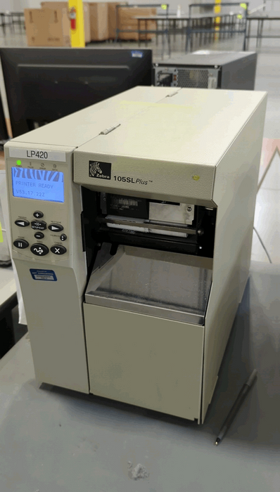 Zebra 105SL Plus Industrial Thermal Transfer Barcode Printer LAN USB Serial