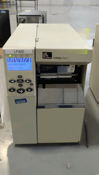 Zebra 105SL Plus Industrial Thermal Transfer Barcode Printer LAN USB Serial