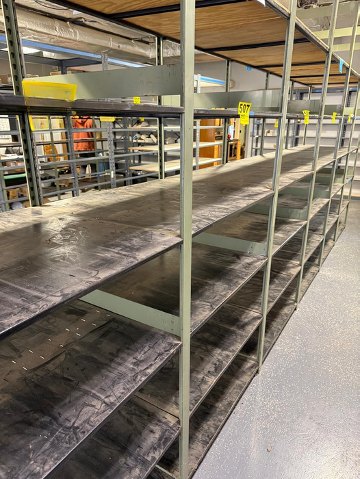 8ft x 18ft x 2.5ft Light Duty Shelving 6-Tier Steel Garage/ Warehouse Organization Storage Rack With Wood Decks