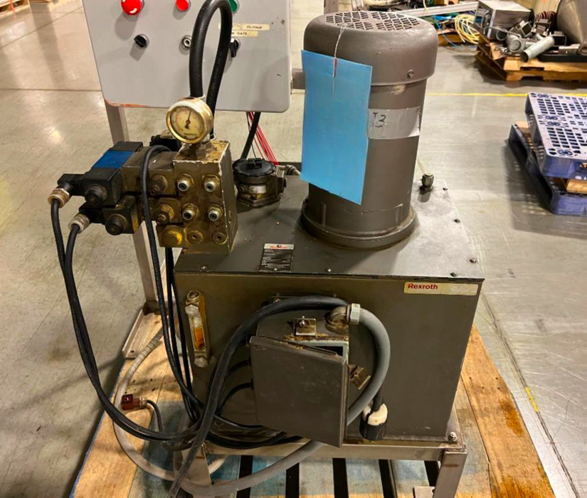 Rexroth Hydraulic Power Pack With American Conveyor Control Panel , Used