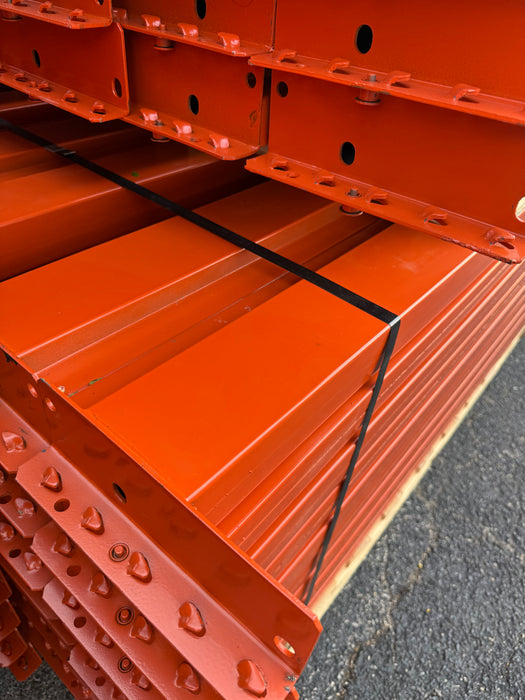 14ft (168" x 6") Length Tear Drop Pallet Rack Beams Industrial Warehouses Heavy Duty Beams GENTLY USED