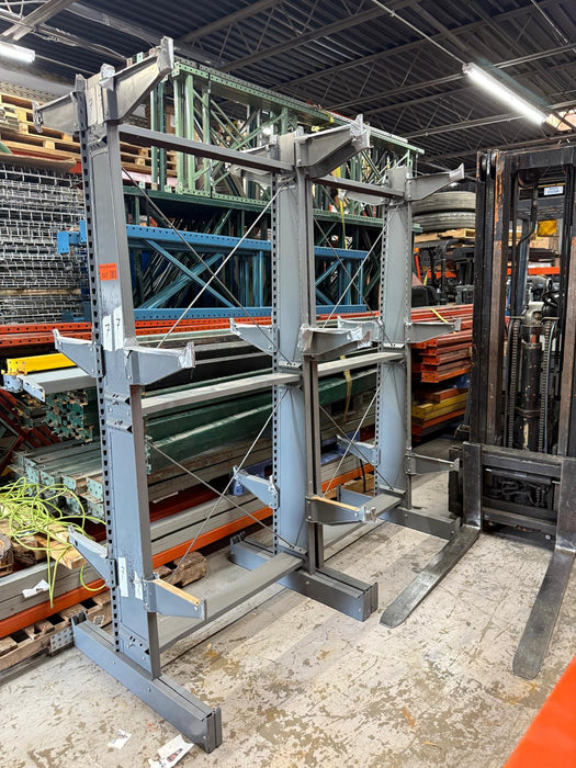 Cantilever Racks Double-Sided Warehouse Storage Rack, 7ft x 38" x 34" , Used