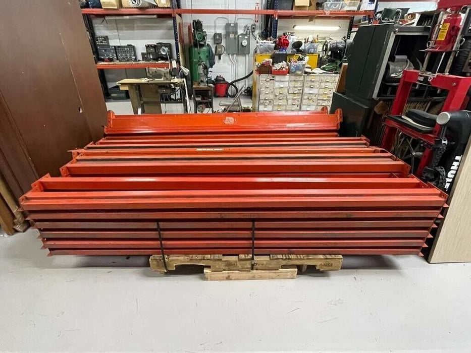 8ft (96") Tear Drop Pallet Rack Beams, Industrial Warehouses Heavy Duty Beams, USED
