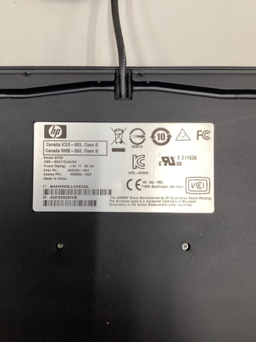 HP SPOS G86-6240411 Keyboard With Trackpad USB , Pre-owned