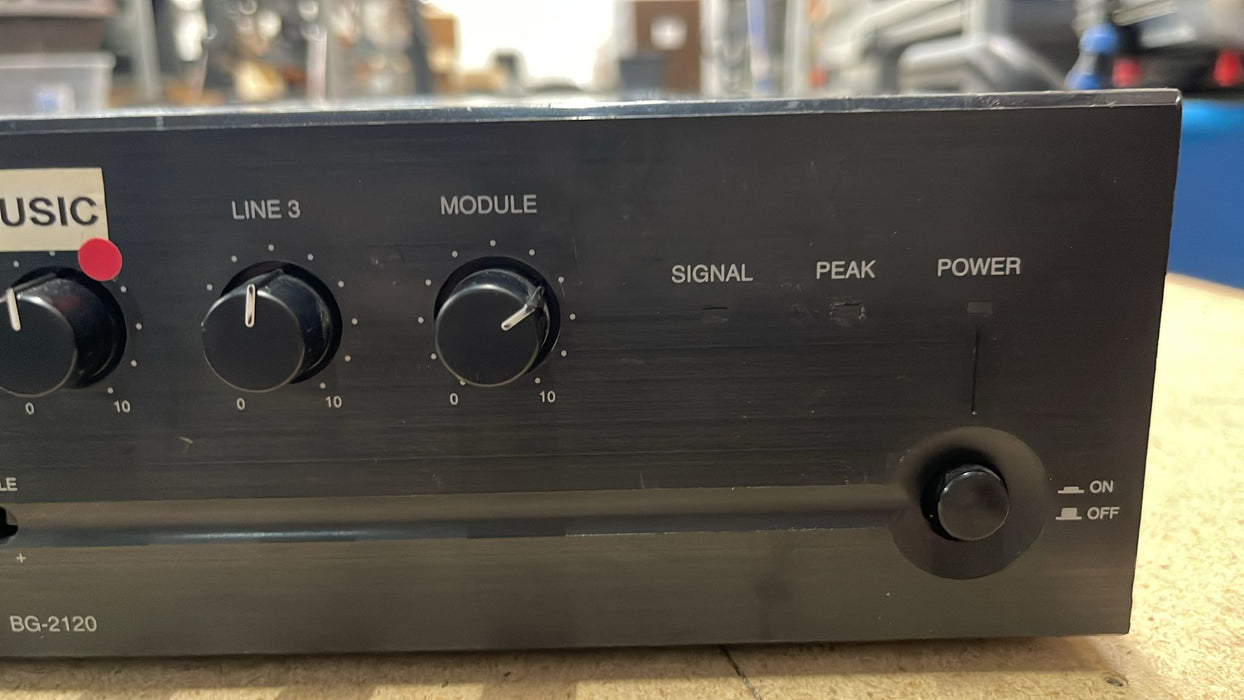 TOA BG-2120 CU 5-Channel Mixer and Power Amplifier, 120W