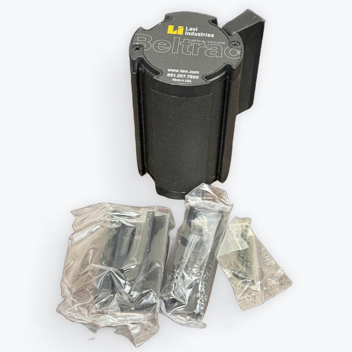 Beltrac® Wall-Mount Retractable Barrier Belts - Black Belt , New In Open Box