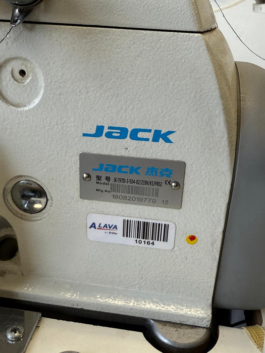 JACK JK-797DI-3-504 4 Thread Overlock Small Cylinder Industrial Sewing Machine, Pre-Owned