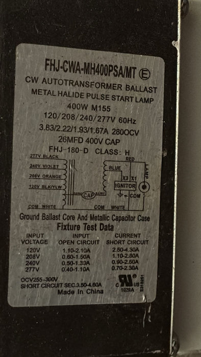 Lot Of 9 - BERGEN BLITE400PS 400-Watt HID 120V Hanging Plug-in Work Light w/ Wire Cage