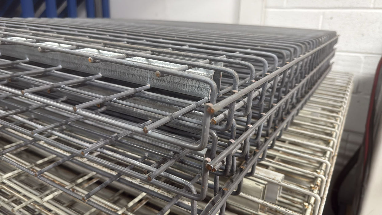 36"D x 46"L Waterfall Wire Decking – Used Pallet Rack Shelf Mesh Panel