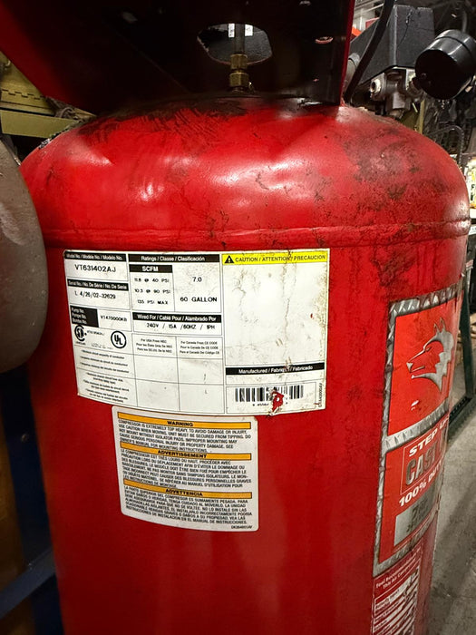 Husky 60 Gal Air Compressor VT6314 Vertical Tank, Pre-Owned
