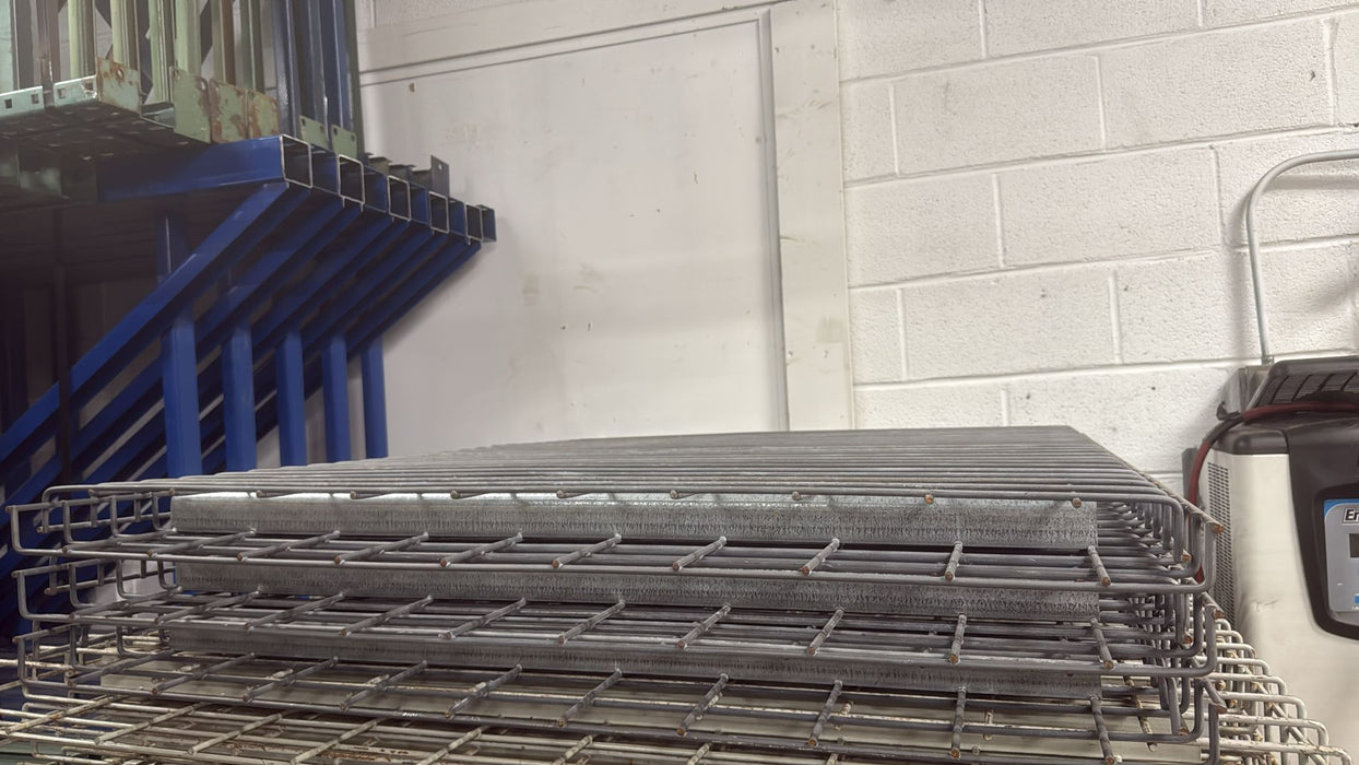 36"D x 46"L Waterfall Wire Decking – Used Pallet Rack Shelf Mesh Panel