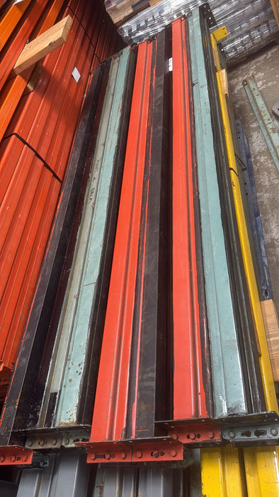 8ft (96") Tear Drop Pallet Rack Beams, Industrial Warehouses Heavy Duty Beams, USED