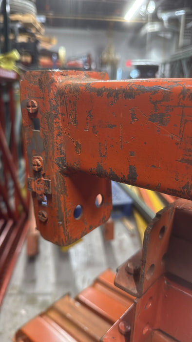 8ft (96") Tear Drop Pallet Rack Beams, Industrial Warehouses Heavy Duty Beams, USED