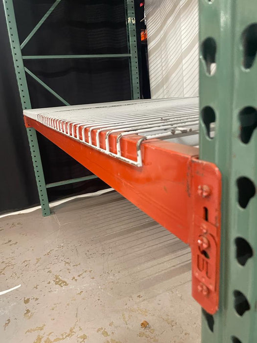 96"H x 114"W x 48"D - Warehouse Industrial Teardrop Pallet Rack Complete System - USED