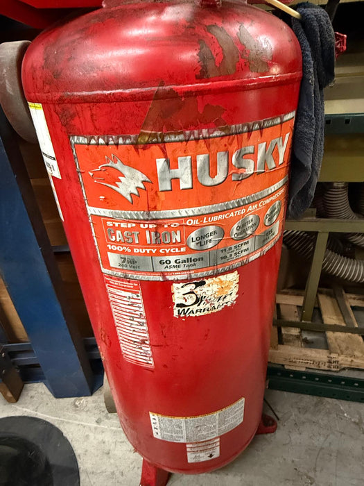 Husky 60 Gal Air Compressor VT6314 Vertical Tank, Pre-Owned