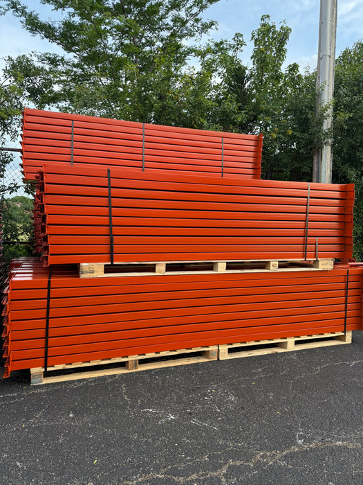 10ft (120") Tear Drop Pallet Rack Beams, Industrial Warehouses Heavy Duty Beams, USED