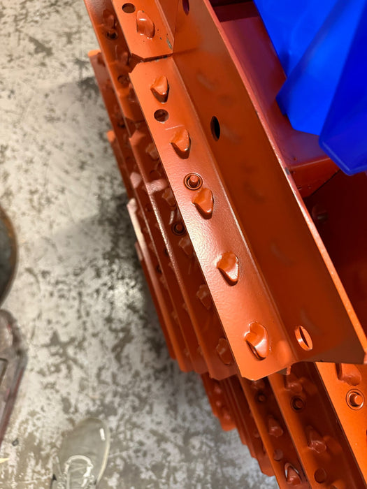 12ft (144") Length Tear Drop Pallet Rack Beams Industrial Warehouses Heavy Duty Beams, USED