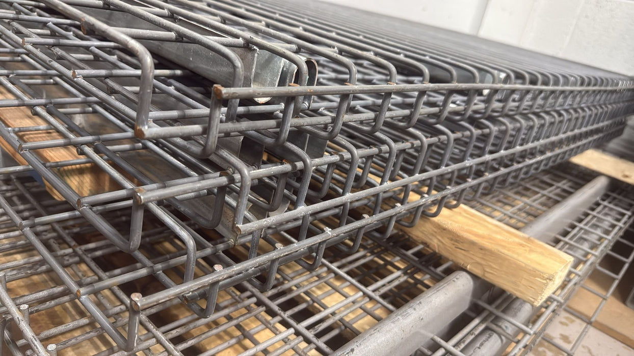 36"D x 58"L Waterfall Wire Decking – Used Pallet Rack Shelf Mesh Panel