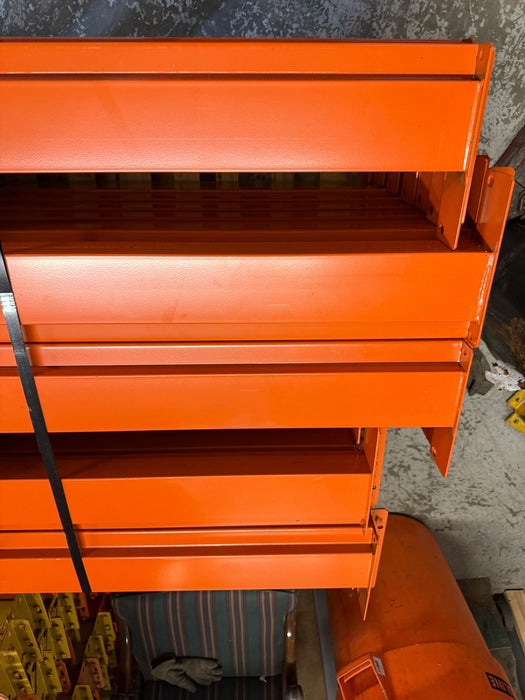 10ft (120") Tear Drop Pallet Rack Beams, Industrial Warehouses Heavy Duty Beams, USED