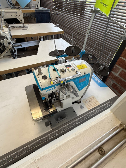 Jack C5-4 Computerized, Direct Drive, Double Needle Overlock with Suction Industrial Sewing Machine , Pre-Owned