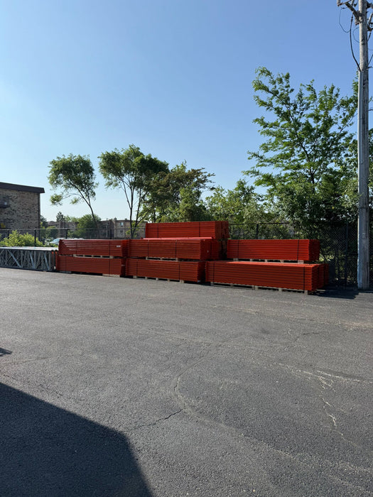 14ft (168" x 6") Length Tear Drop Pallet Rack Beams Industrial Warehouses Heavy Duty Beams GENTLY USED