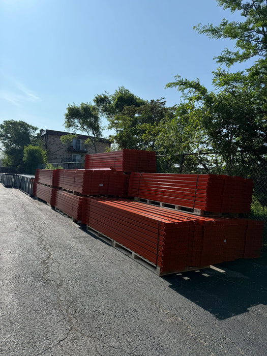 14ft (168" x 6") Length Tear Drop Pallet Rack Beams Industrial Warehouses Heavy Duty Beams GENTLY USED