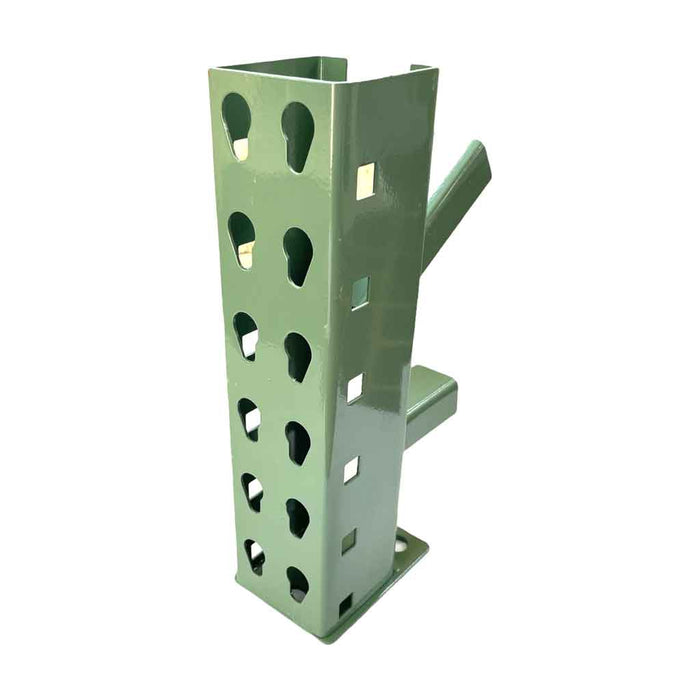 12ft (144") x 48"D - Interlake Mecalux (3" x 3") Tear Drop Pallet Racking Uprights - Brand NEW