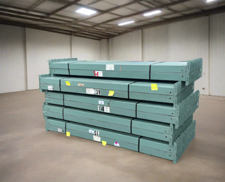 11ft (132") Length Tear Drop Pallet Rack Beams Industrial Warehouses Heavy Duty Beams USED