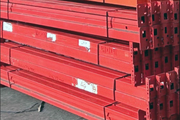 6ft (72" x 2.25") Length Tear Drop Pallet Rack Beams Industrial Warehouses Heavy Duty Beams USED