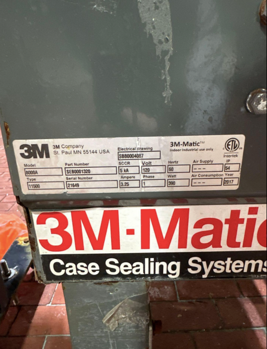 3M-Matic 8000A Top Case Box Sealer Side Belt, 2017