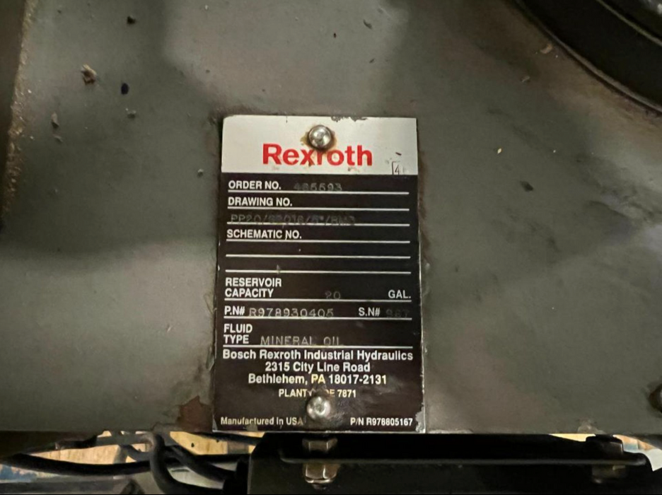 Rexroth Hydraulic Power Pack With American Conveyor Control Panel , Used