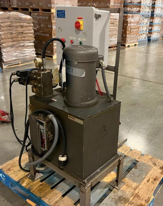 Rexroth Hydraulic Power Pack With American Conveyor Control Panel , Used