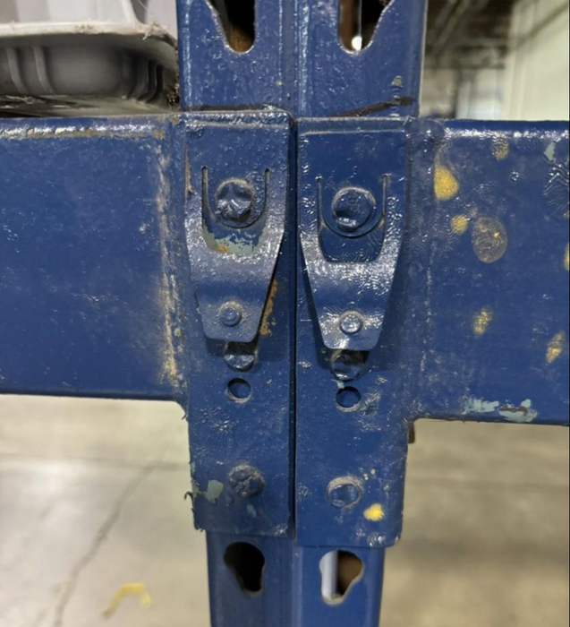 56" x 4" Teardrop Pallet Rack Box Beams – Heavy Duty, Used – Industrial Warehouse Shelving