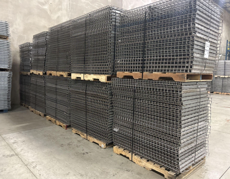 36"D x 52"L Waterfall Wire Decking – Used Pallet Rack Shelf Mesh Panel