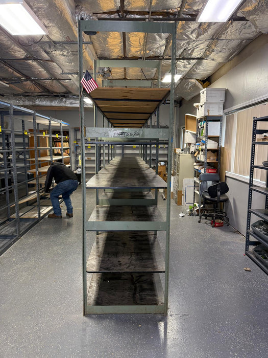 8ft x 18ft x 2.5ft Light Duty Shelving 6-Tier Steel Garage/ Warehouse Organization Storage Rack With Wood Decks