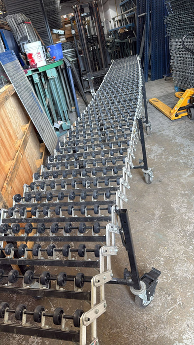24" x 24' Gravity Conveyor Rollers 300 BestFlex Expandable/Portable , Used