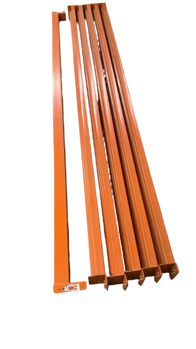 9ft (108" x 3.5") Length Tear Drop Pallet Rack Beams Industrial Warehouses Heavy Duty Beams, Used