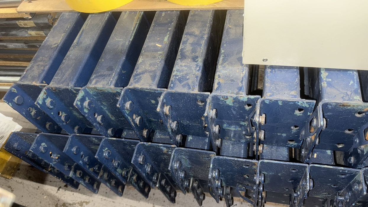 56" x 4" Teardrop Pallet Rack Box Beams – Heavy Duty, Used – Industrial Warehouse Shelving