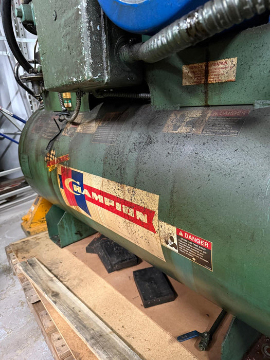 Champion HRA25-12 Horizontal Air Compressor 64" x 30" x 64", 120 GAL , Used