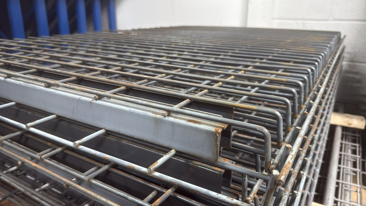 36"D x 58"L Waterfall Wire Decking – Used Pallet Rack Shelf Mesh Panel