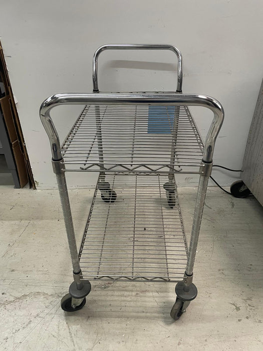 2-Shelf Rolling Wire Picking Utility Cart, 35"L x 18"W x 36"H , Adjustable Shelvings