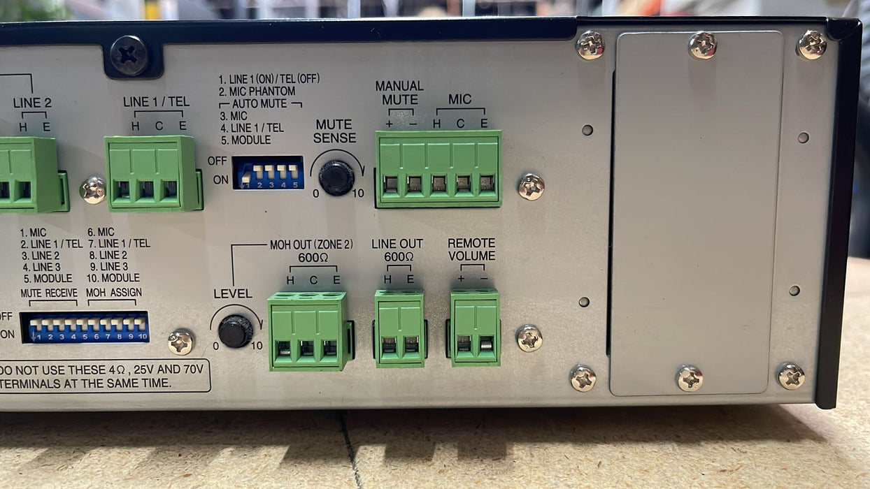 TOA BG-2120 CU 5-Channel Mixer and Power Amplifier, 120W