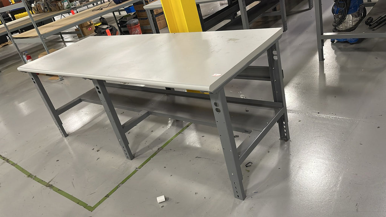 96" x 36" Steel Workbench Packing Table Laminated Table For Warehouse/Garage/Workshop