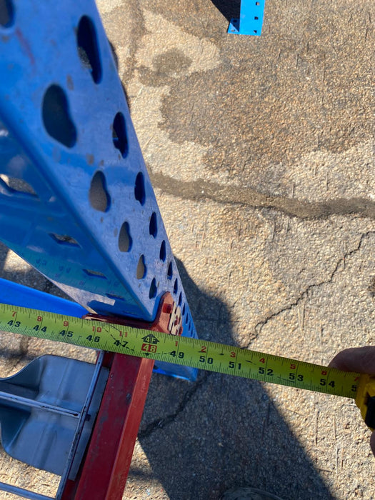 96"H x 48"D x 72"L Warehouse Industrial Teardrop Pallet Racks TearDrop System Complete Section