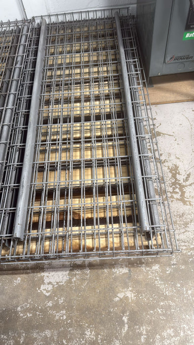60"D x 24"L Waterfall Wire Decking – Used Pallet Rack Shelf Mesh Panel