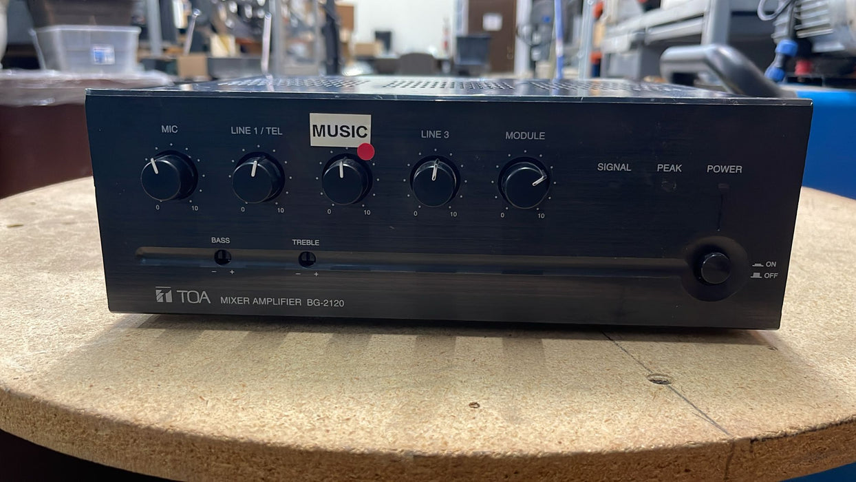 TOA BG-2120 CU 5-Channel Mixer and Power Amplifier, 120W
