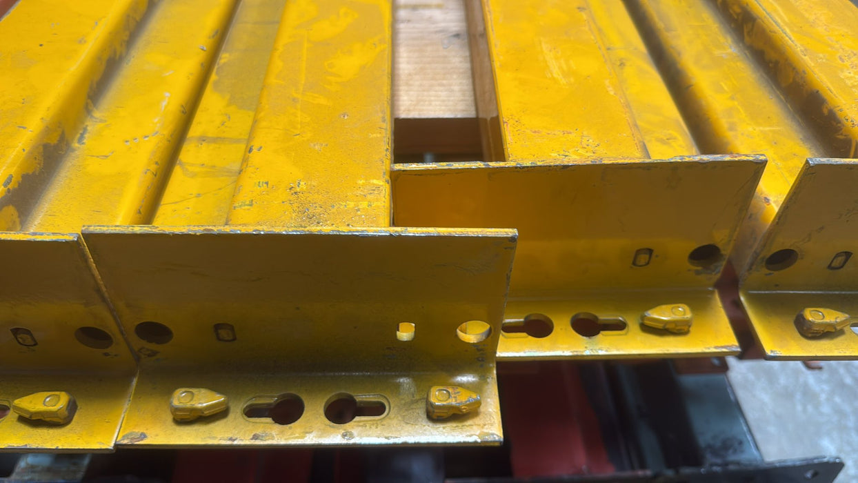 8ft (96") Tear Drop Pallet Rack Beams, Industrial Warehouses Heavy Duty Beams, USED