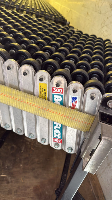 24" x 24' Gravity Conveyor Rollers 300 BestFlex Expandable/Portable , Used